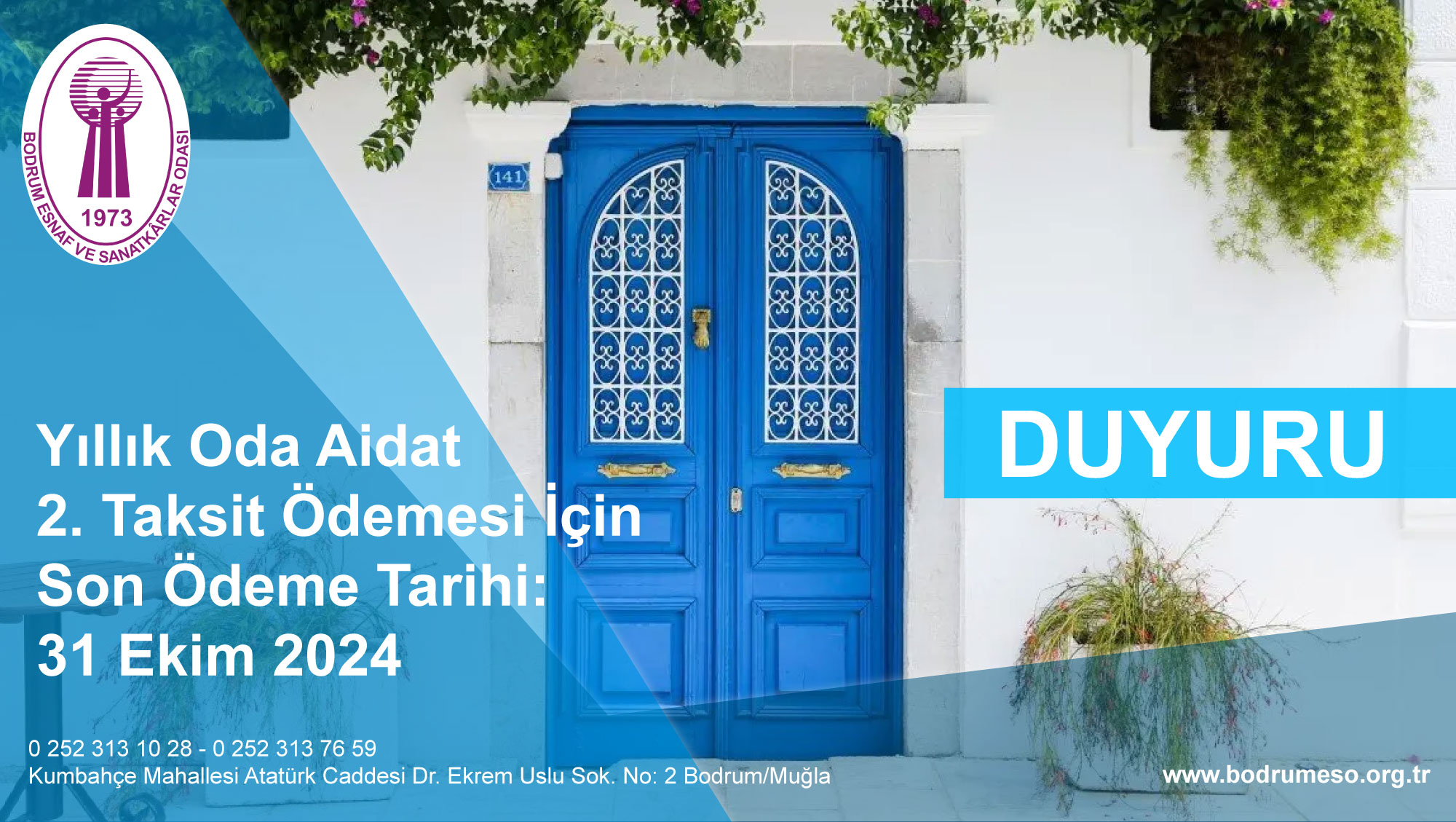 Yıllık Oda Aidat 2. Taksit Ödemesi